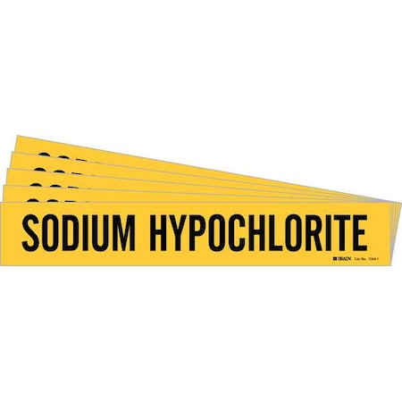 Pipe Marker, Sodium Hypochlorite, PK5, 7264-1-PK MPN:7264-1-PK