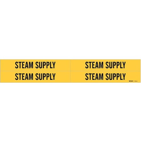 Pipe Marker, Steam Supply, Y, 3/4to2-3/8 In MPN:7272-4
