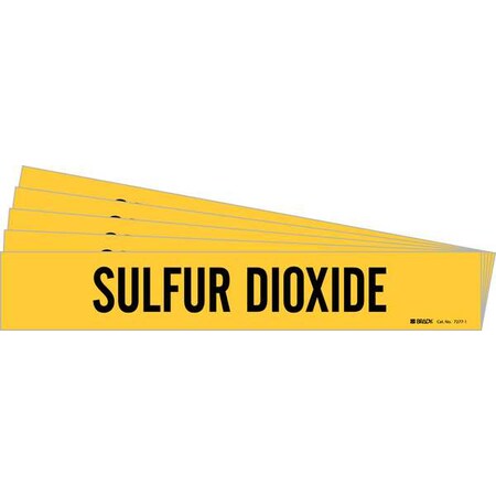 Pipe Marker, Black, Sulfur Dioxide, PK5, 7277-1-PK MPN:7277-1-PK
