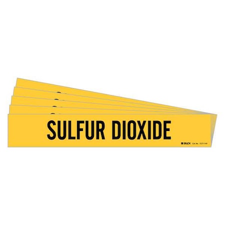 Pipe Marker, Black, Sulfur Dioxide, PK5, 7277-1HV-PK MPN:7277-1HV-PK