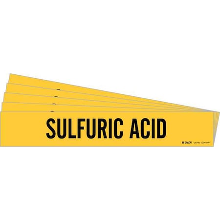 Pipe Marker, Black, Sulfuric Acid, PK5, 7279-1HV-PK MPN:7279-1HV-PK
