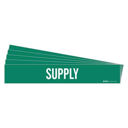 Pipe Marker, Adhesive, White, Supply, PK5, 7282-1-PK MPN:7282-1-PK