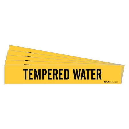 Pipe Marker, Tempered Water, PK5 MPN:7283-1-PK