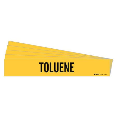 Pipe Marker, Adhesive, Black, Toluene, PK5, 7284-1-PK MPN:7284-1-PK