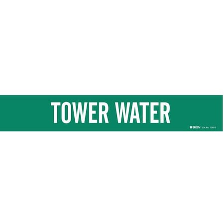 Pipe Marker, Tower Water, 2 1/4in H, 14in W MPN:7285-1