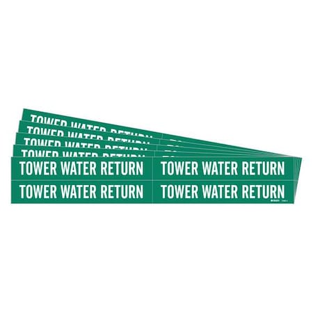 Pipe Marker, Tower Water Return, PK5, 7286-4-PK MPN:7286-4-PK