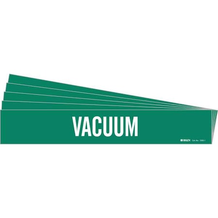 Pipe Marker, Adhesive, White, Vacuum, PK5, 7292-1-PK MPN:7292-1-PK