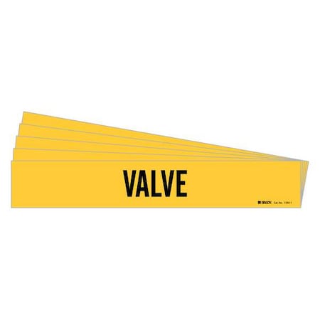 Pipe Marker, Adhesive, Black, Valve, PK5, 7293-1-PK MPN:7293-1-PK