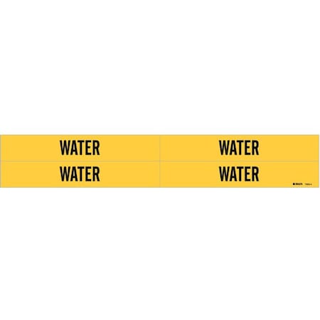 Pipe Marker, Water, Yellow, 3/4 to 2-3/8 In MPN:7303-4