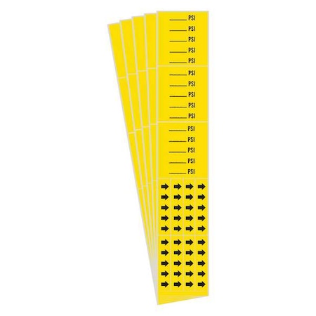 Pipe Marker, Adhesive, Black, PSI, PK5, 7310-3C-PK MPN:7310-3C-PK
