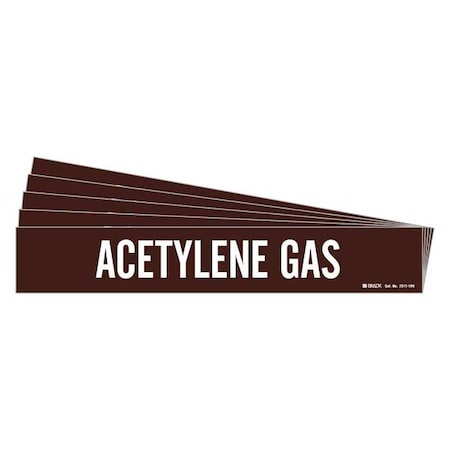 Pipe Marker, White, Acetylene Gas, PK5, 7317-1HV-PK MPN:7317-1HV-PK