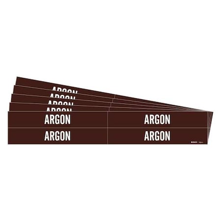 Pipe Marker, Adhesive, White, Argon, PK5, 7322-4-PK MPN:7322-4-PK