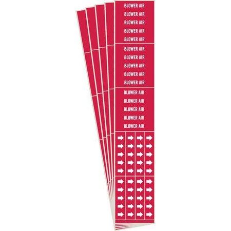 Pipe Marker, White, Blower Air, PK5, 7330-3C-PK MPN:7330-3C-PK