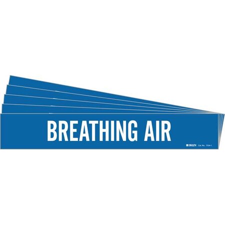 Pipe Marker, White, Breathing Air, PK5, 7334-1-PK MPN:7334-1-PK