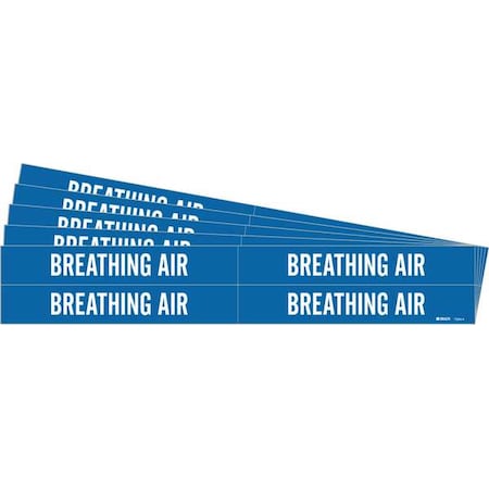 Pipe Marker, White, Breathing Air, PK5, 7334-4-PK MPN:7334-4-PK