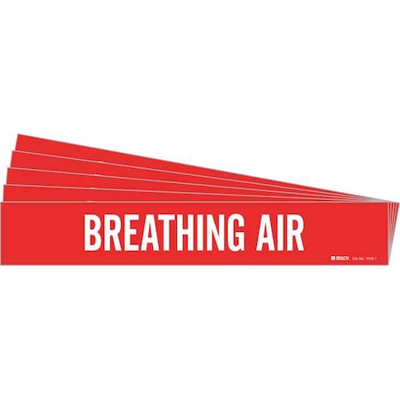 Pipe Marker, White, Breathing Air, PK5, 7335-1-PK MPN:7335-1-PK