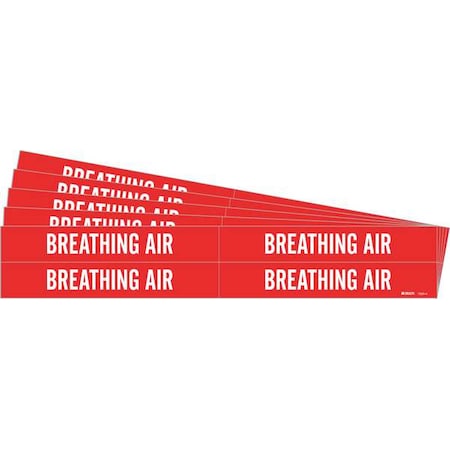 Pipe Marker, White, Breathing Air, PK5, 7335-4-PK MPN:7335-4-PK