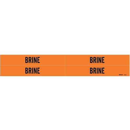 Pipe Marker, Brine, Orange, 3/4 to 2-3/8 In, PK4 MPN:7336-4
