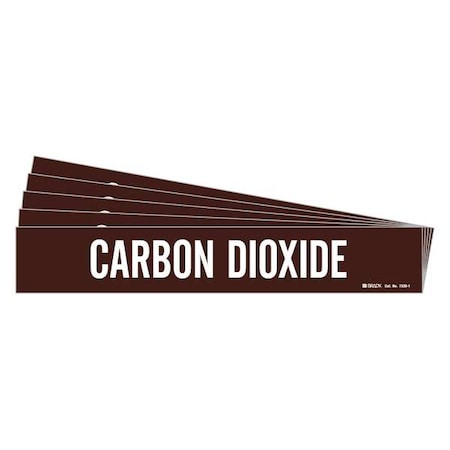 Pipe Marker, White, Carbon Dioxide, PK5, 7338-1-PK MPN:7338-1-PK