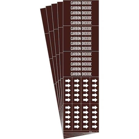 Pipe Marker, White, Carbon Dioxide, PK5, 7338-3C-PK MPN:7338-3C-PK