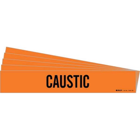 Pipe Marker, Adhesive, Black, Caustic, PK5, 7339-1HV-PK MPN:7339-1HV-PK