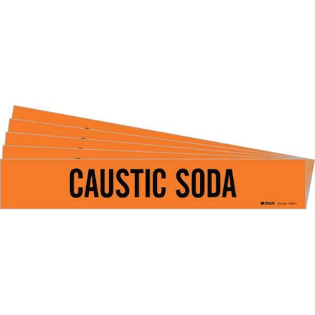 Pipe Marker, Black, Caustic Soda, PK5, 7340-1-PK MPN:7340-1-PK