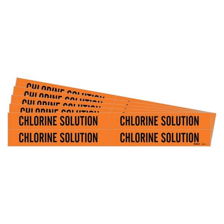 Pipe Marker, Black, Chlorine Solution, PK5, 7345-4-PK MPN:7345-4-PK
