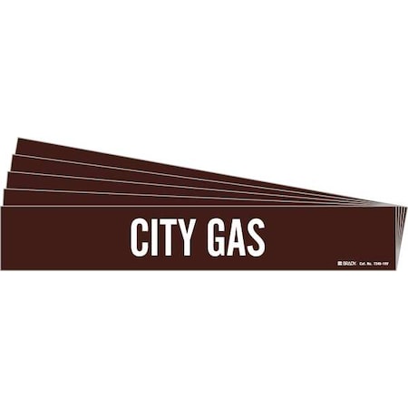 Pipe Marker, Adhesive, White, City Gas, PK5, 7346-1HV-PK MPN:7346-1HV-PK