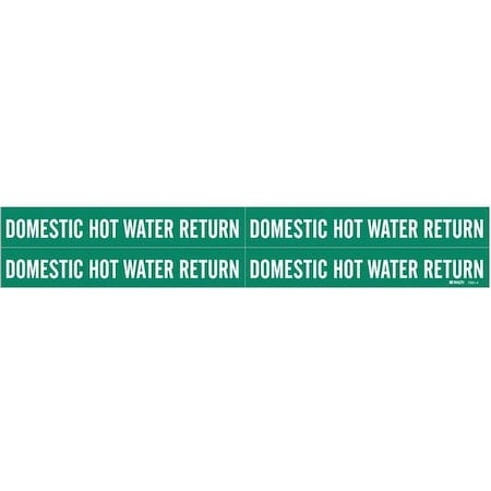 Pipe Marker, Domstic Hot Water Supply, Grn MPN:7352-4