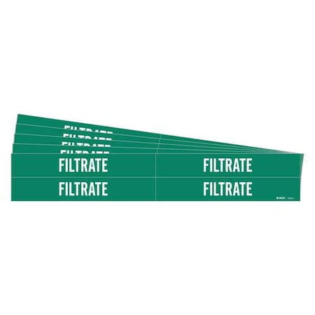 Pipe Marker, Adhesive, White, Filtrate, PK5, 7355-4-PK MPN:7355-4-PK