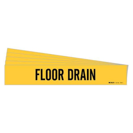 Pipe Marker, Black, Floor Drain, PK5, 7356-1-PK MPN:7356-1-PK