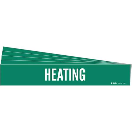 Pipe Marker, Adhesive, White, Heating, PK5, 7361-1-PK MPN:7361-1-PK