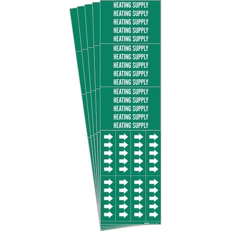 Pipe Marker, White, Heating Supply, PK5, 7363-3C-PK MPN:7363-3C-PK