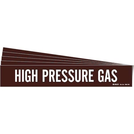 Pipe Marker, White, High Pressure Gas, PK5, 7368-1HV-PK MPN:7368-1HV-PK