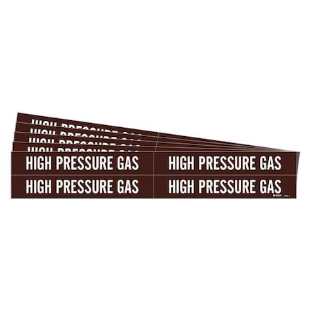 Pipe Marker, White, High Pressure Gas, PK5, 7368-4-PK MPN:7368-4-PK