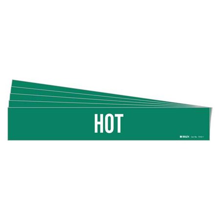 Pipe Marker, Adhesive, White, Hot, PK5, 7372-1-PK MPN:7372-1-PK