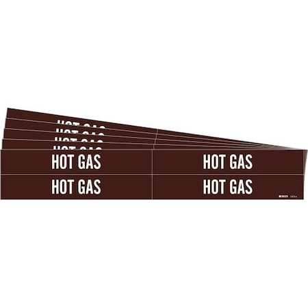 Pipe Marker, Adhesive, White, Hot Gas, PK5, 7373-4-PK MPN:7373-4-PK