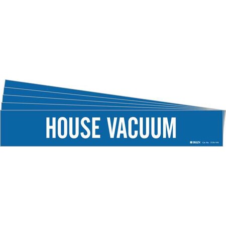 Pipe Marker, White, House Vacuum, PK5, 7378-1HV-PK MPN:7378-1HV-PK