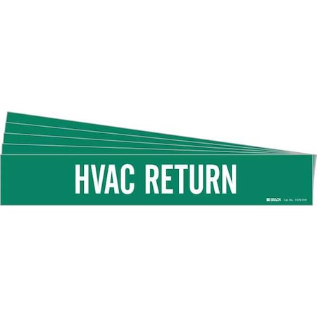 Pipe Marker, White, HVAC Return, PK5, 7379-1HV-PK MPN:7379-1HV-PK