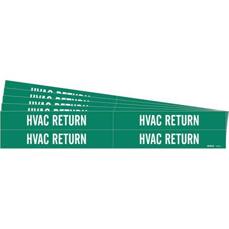 Pipe Marker, White, HVAC Return, PK5, 7379-4-PK MPN:7379-4-PK