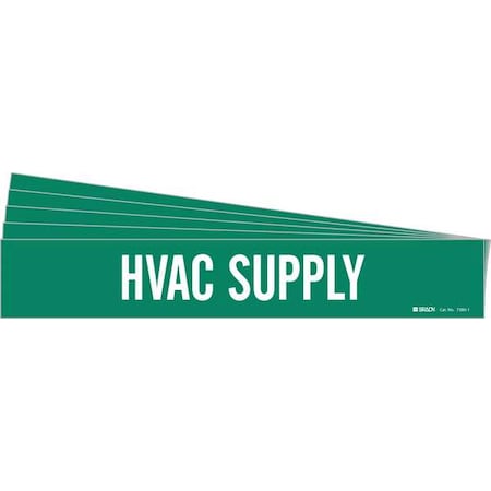 Pipe Marker, White, HVAC Supply, PK5, 7380-1-PK MPN:7380-1-PK