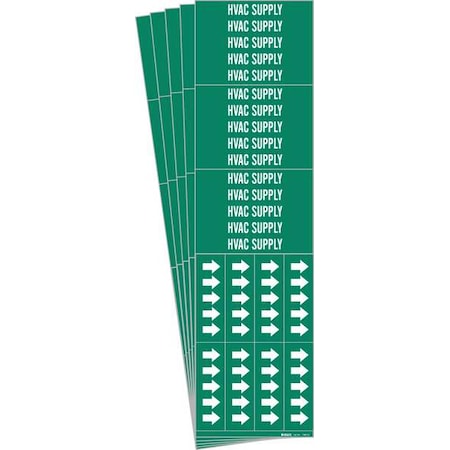 Pipe Marker, White, HVAC Supply, PK5, 7380-3C-PK MPN:7380-3C-PK
