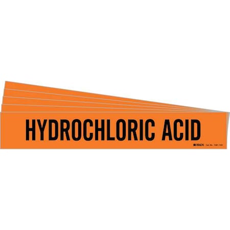 Pipe Marker, Black, Hydrochloric Acid, PK5, 7381-1HV-PK MPN:7381-1HV-PK
