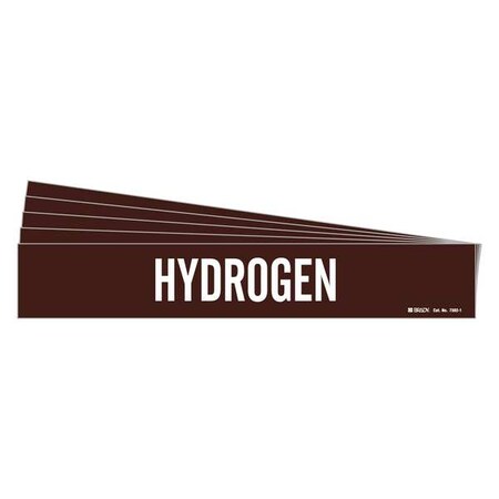 Pipe Marker, Adhesive, White, Hydrogen, PK5, 7382-1-PK MPN:7382-1-PK