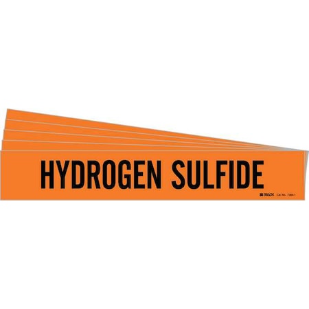 Pipe Marker, Black, Hydrogen Sulfide, PK5, 7384-1-PK MPN:7384-1-PK