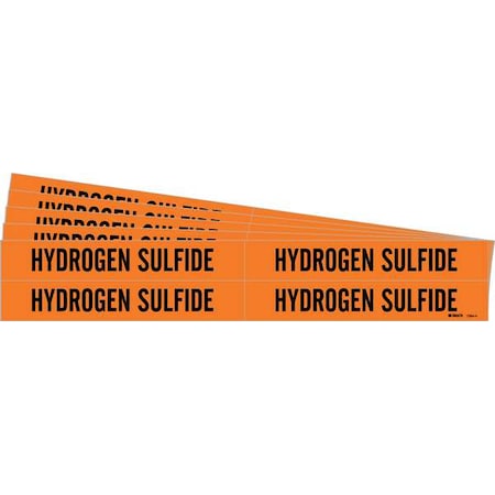 Pipe Marker, Black, Hydrogen Sulfide, PK5, 7384-4-PK MPN:7384-4-PK