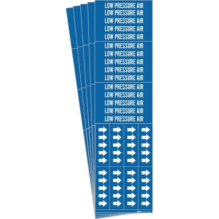 Pipe Marker, White, Low Pressure Air, PK5, 7385-3C-PK MPN:7385-3C-PK