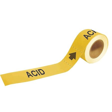 Pipe Marker, Acid, 2 in H, 12 in W MPN:73860