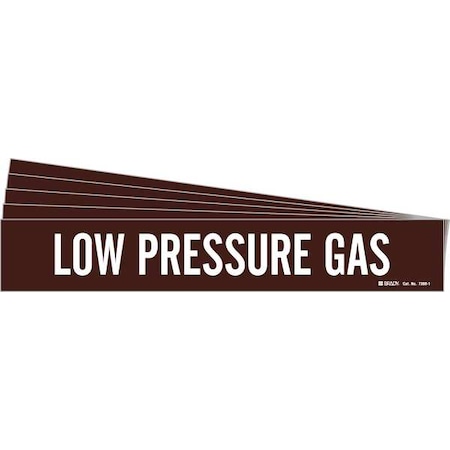 Pipe Marker, White, Low Pressure Gas, PK5, 7388-1-PK MPN:7388-1-PK