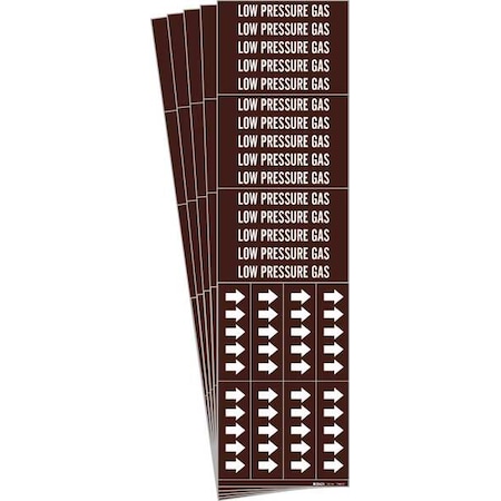 Pipe Marker, White, Low Pressure Gas, PK5, 7388-3C-PK MPN:7388-3C-PK